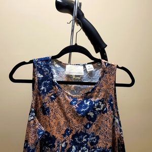 Peplum style print tank